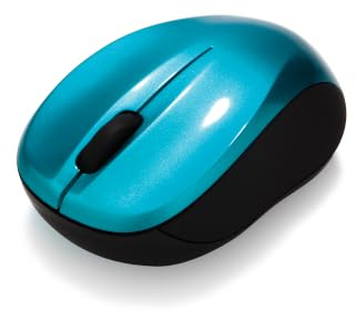 Verbatim kabellose GO NANO-Maus - Optische Funkmaus für PC und Mac mit 2.4 GHz und 1600 dpi Auflösung, Nano-Receiver, caribbean blue, Blau