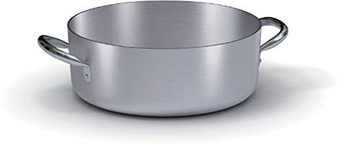 Ballarini 7016.28 Casseruola Bassa Professionale in Alluminio, 2 Manici, Ø 28 x H 10,5 cm x 6 lt