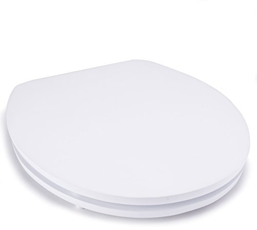 MSV Premium WC Sitz Toilettendeckel Klodeckel Acryl Scharniere aus Edelstahl - hochwertige und stabile Qualität - Weiß