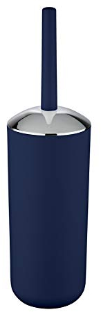 WENKO Brasil Toilet Brush and Holder, TPE, Dark Blue, 10 x 10 x 37 cm