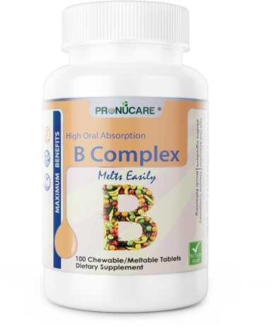 PRONUCARE Vitamin B Complex Buccal Lozenge Tablets – Slow-Dissolving for Fast Absorption, Menthol Flavor, Energy & Metabolism Support, Immune & Stress Relief, 100 CT