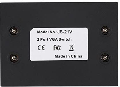 ASHATA VGA Auto Switch Box de 2 puertos, VGA Splitter Accesorio para computadora 2-In-1-Out 2 Port Switcher HD Accesorios de pantalla para Host Switch, 2x1 Monitor de doble puerto VGA Switch 1920x1080