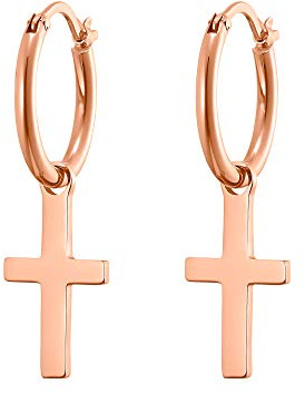 Heideman Ohrringe Damen aus Edelstahl silber gold rosegold farbend Ohrstecker hängend für Frauen mit Kreuz