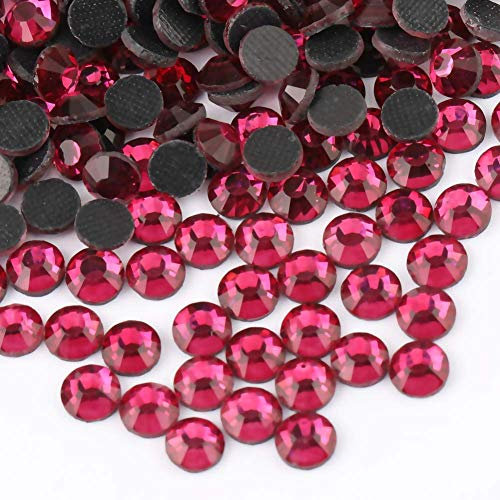 Crystal Hotfix Rhinestone,Machine Cut Stone 1440pcs/pkg (Fuchsia,SS10/3mm)