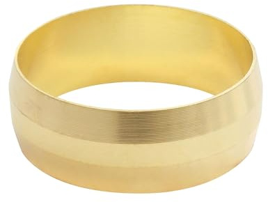 SOMATHERM FOR YOU, Bague laiton égal pour raccord à compression - Tube cuivre Ø16 - Sachet de 4 pièces - Idéal pour plomberie, réseaux d'eau sanitaire et chauffage, durable et efficace | Facilitez l'installation de votre raccord à compression grâce à cette bague en laiton, durable.
