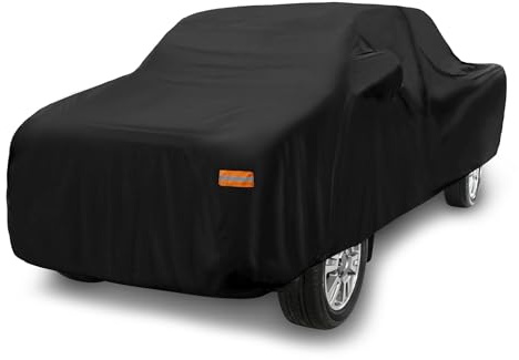 X AUTOHAUX Housse Auto Étanche Anti-Poussière pour Toyota Tacoma 05-21 1pc | Noir, 190T PU Double Couture, 545x190x165cm, Sac Rangement, Sangles Coupe-Vent, Pour Lit 6.1' Et 5.0'