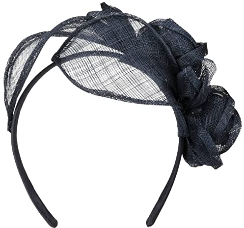 Seeberger Kaljeta Sinamay Fascinator Kopfschmuck Anlasshut Brauthut (One Size - dunkelblau)