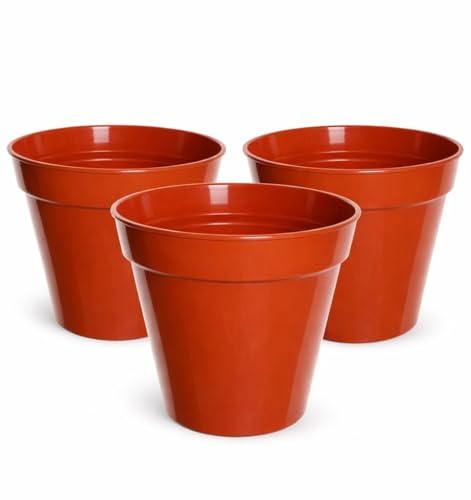 ACCURATE 3 Pack Garden Plant Pots 15 Inch (38cm) – 31L Capacity, Ideal for Cuttings, Vegetables & Flowering Plants (41 x 41 x 38cm)