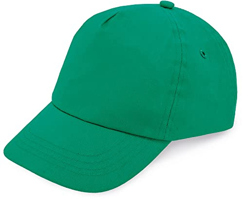 Berretto per ragazzi e ragazze, 5 pannelli dai colori vivaci. 100% cotone, con fori di ventilazione e chiusura regolabile. Cappello per ragazze e ragazzi dai 4 ai 13 anni