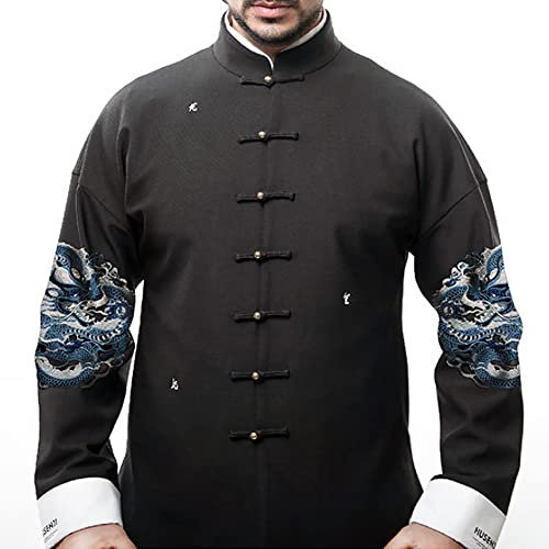 Locomo chinesischer Drache zum Aufnähen Aufnähen rund bestickt Notion Applikation DIY Motiv Herren Damen Kleidung Jacke Rücken Denim T Shirt Rucksack Dekoration