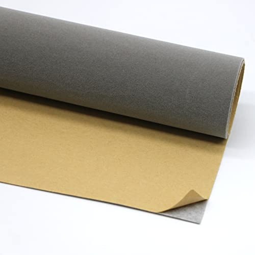 HARICSET Bastelfilz Selbstklebend 150 cm Breit Kinder Vliesstoff Stoff Filzplatten zum Filzuntersetzer Basteln Nähen DIY Patchwork(Size:1.5 * 1m,Color:grau)