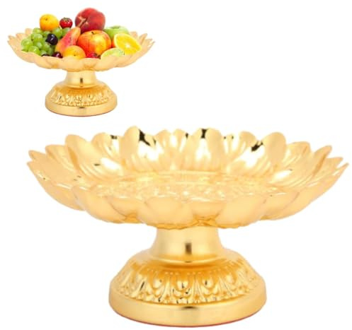 Tazón para servir, bandejas doradas para servir, tazones para frutas, tazones para dulces, tazones decorativos para servir, tazones para centro de mesa de Metal, bandeja para decoración del hogar