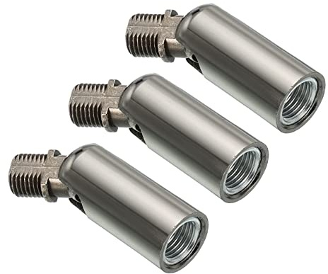 PATIKIL 3 Paquet 180 Degré Incliné Plafond Lumière Adaptateur Polish Noir | M10 Fil Lustres Plafond Pendentif Éclairage Adaptateur pour Angle ou Irrégulier Plafond