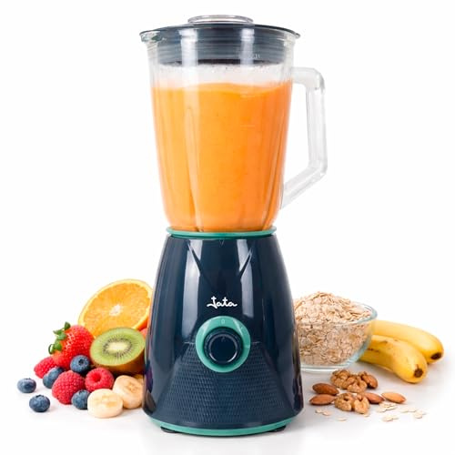 Jata JEBT1265 - Batidora de Vaso 1300 W, Capacidad 1,5 L. 4 Cuchilla dentada de acero inoxidable, 2 velocidades + Pulse. Jarra desmontable. Pica hielo