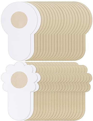 MELLIEX Pegatina de Pezón, 20 Pares Pezoneras Adhesivas Invisibles Pezoneras Desechable, Redondo y Flor