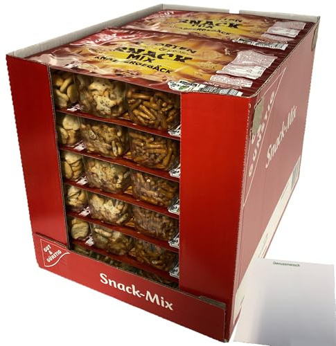 Gut&Günstig Snack Mix knusprige Knabbervielfalt VPE (12x300g Packung) + usy Block