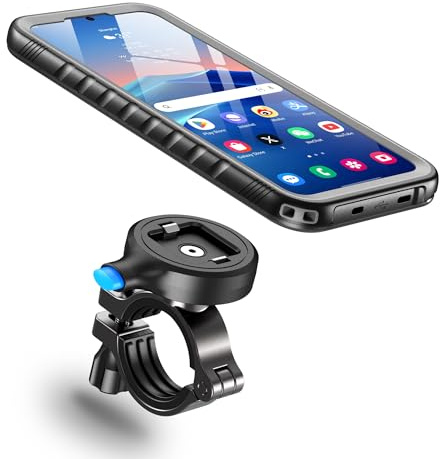 Cozycase Motorcykel Cykelfäste för Samsung Galaxy S24 Vattentät - Mobiltelefonhållare/Telefon/Elektrisk Sparkcykel Ebike Scooter Mountain Bike