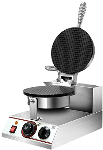 Electric Ice Cream Cone Waffle Maker Machine Egg Roll Bowl Machine Waffle Cone Maker Stainless Steel Body Nonstick Surface for Commercial Home Use 1200W 220V