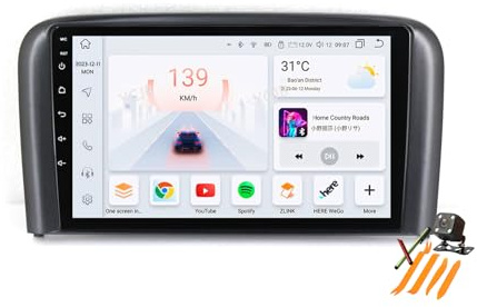 YLOXFW Android 13.0 Coche Radio 2 Din Estéreo para Volvo S80 1998-2006 GPS Sat Navi 9'' Cartablet Multimedia Vídeo Reproductor BT FM Receptor con Carplay 4G 5G WiFi SWC,Y500s