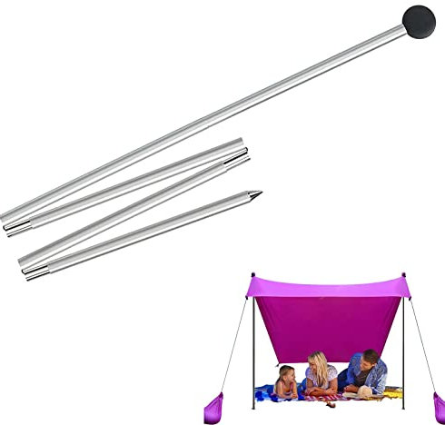 Xasbseulk Aluminium-Baldachin – Aluminium-Zelt für Familie, Teleskop-Planenstangen, Zeltstangen, Ersatzzelt, tragbare, leichte Campingstangen für Camping, vormontiertes Aluminiumzelt
