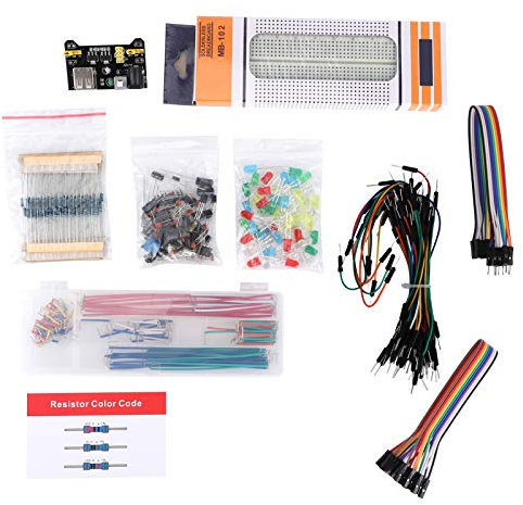 DIY Electronic Kit with Supply Module and Solderless Breadboard for