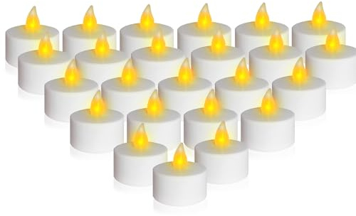 Spetebo LED Teelichter warm weiß mit Fackereffekt und Timer - 24er Set - Künstliche mit flackernder Flamme Kerze Batterie betrieben - Deko Licht für Weihnachten Advent Hochzeit Geburstag