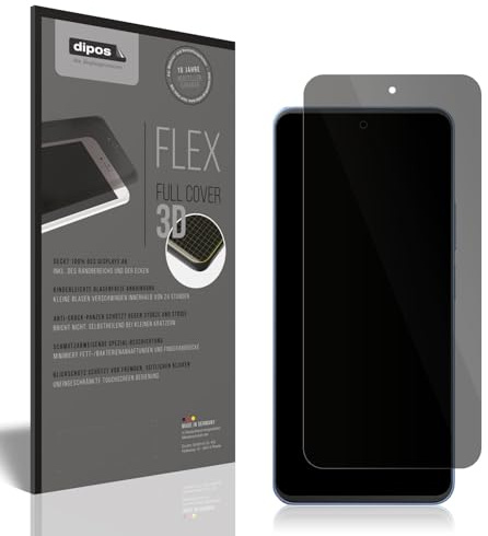 dipos FLEX Blickschutzfolie für Blackview Shark 9 | Privacy Displayschutz matt, 2-Wege Sichtschutz, Full Cover, selbstheilend, blasenfrei, Fingerprint-kompatibel, selbstklebend