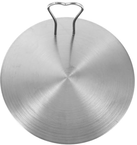 Sosoport Heat Diffuser Plate: Stainless Steel Cooking Induction Adapter Plate Induction Converter with Handle for Electric Gas Glass Cooktop