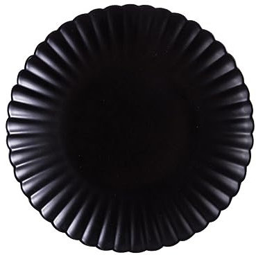 VINTORKY Chrysanthemum Shaped Dessert Plate Snack Plate Black Kitchen Tableware