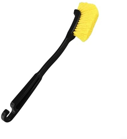 Spazzola per i dettagli dei cerchioni di auto, camion, SUV, con manico antiscivolo, spazzola in plastica, 28 cm, per aree difficili da raggiungere in veicoli, case, uffici