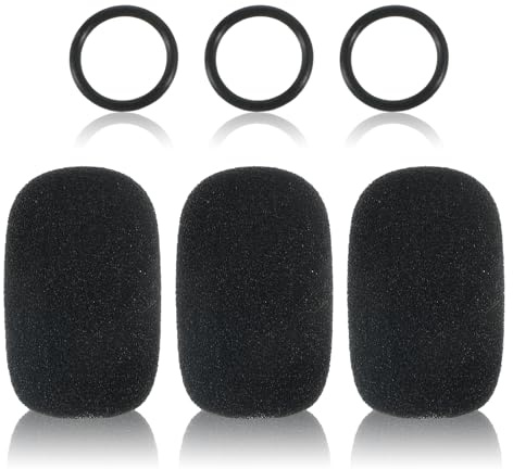 3PCS Microphone Cover for Bose 20 Aviation Headset, Replacement Mic Foam for Bose Aviation X A10 A20 A30 Headset, Mic Pop Filter Sponge Covers, Microphones Windscreen Accessories