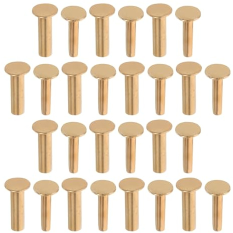 COLLBATH 14 Paires Lot Rivets Inox pour Fixation Poignées Couteaux Rivets de Réparation Bois et Outils DIY pour Poignées de Cuisine Durables