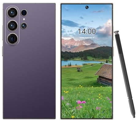 Free Unlocked 5G Smartphone S26 Ultra Global Version Mobile Phones 8GB RAM 256GB ROM Cellphone Dual SIM 8000Mah Battery 6.9 HD Display Face ID(Purple)