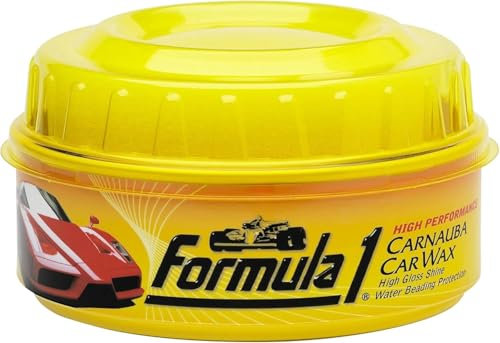 Formula 1 Carnauba Car Wax Paste – 12oz – Micro-Polishing Wax for Cars, Removes Scratches & Haze, Enhances Paint Color – Long-Lasting High-Gloss Shine, Safe for Clear Coats, includes Sponge Applicator