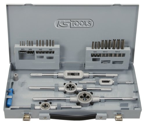 KS Tools 331.0744 HSS Co Gewindeschneidwerkzeug-Satz, 44-tlg.
