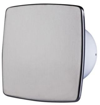 WNI100T - Ventilador extractor de baño (100 mm, con temporizador, panel frontal de acero inoxidable)