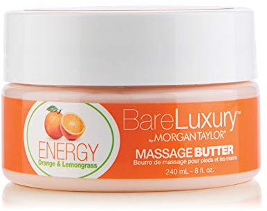Morgan Taylor Nagellack BareLuxury, Spa-Geschenke, Fußmassage, Selbstpflege-Geschenke, Entspannungsgeschenke (Energy-Orange und Zitronengras-Butter, 237 ml)