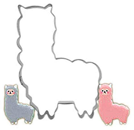 Lazeny 2x Cartoon Tier Ausstechformen Edelstahl 3D Ausstecher Set Keksausstecher Plätzchen Keks Schimmel Plätzchenformen Keksform Ausstecher Sandwich Toast Brot Form Cutter Backen Küche Zubehör-Alpaka