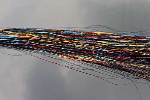 Tigofly Flashabou Lametta, flach, Mylar Kristall, 0,3 mm, 6 Packungen, 6 Stück (Farbe 6)
