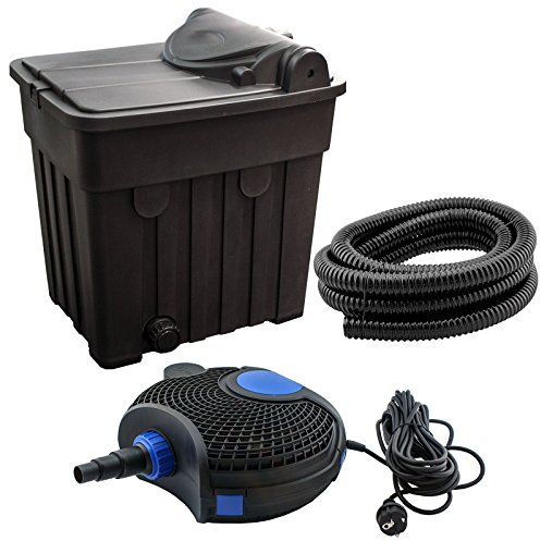 Kerry Electronics keb25000 - Teichfilter-Set für Teiche bis 25000L: inkl. Filter, Pumpe, Schlauch und Zubehör