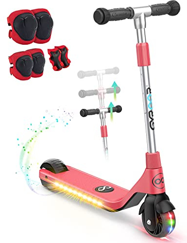 Gyroor H30 Kinder Elektroroller mit LED-Lichtern und verstellbarem Lenker – lustige und sichere Fahrt für Jungen und Mädchen im Alter von 6-12 Jahren - Kein Schutz enthalten