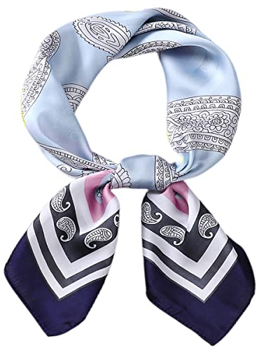 FAIRYGATE Damen Bandana Halstuch Platz Seidentuch Drucken Tuch Schal Kopftuch Seide Multifunktion 26013