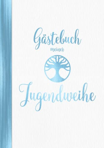 Gästebuch meiner Jugendweihe: Deko Blau für Jungen I Jugendfeier I Geschenke & Dekoration zur Jugendweihe für Jungs I Sprüche, Wünsche, Geschenkeliste, Danksagung