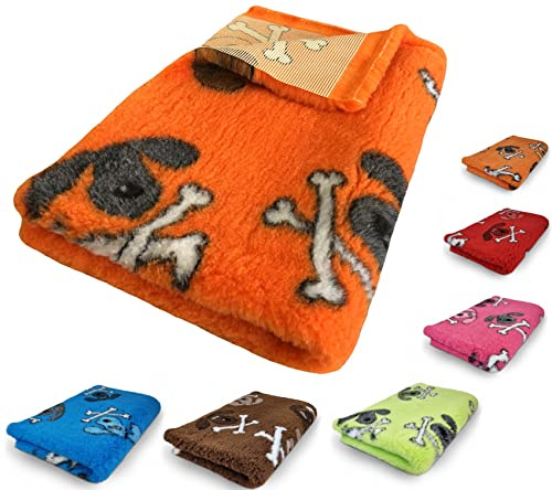 elropet Hundedecke Hundematte Premium rutschfest S/M/L für kleine Hunde/große Hunde Vet Bed höchste Qualitätsstufe (L 160cm X 100cm, Orange)