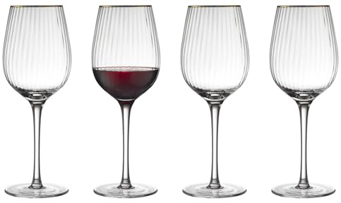 Lyngby Glas Palermo Gold Rödvinsglas 40 cl 4 st