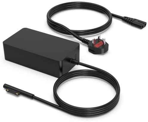 65W Surface Pro Charger Compatible with Microsoft Surface Pro 11 10 9 8 X 7+ 7,Surface Book 3 2,Surface Laptop 5/4/3 Studio,Surface Go Tablet Support Both Surface Book Laptop Charger