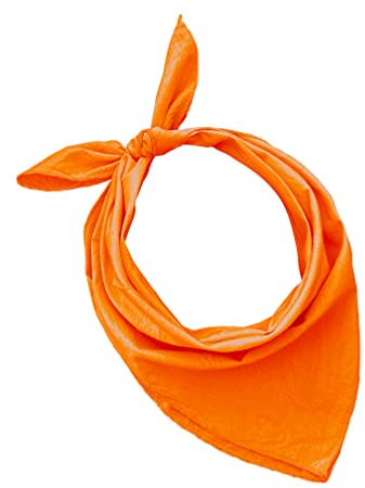 JOPHY & CO. 100% algodón BANDANA SET 3/5/10 para Mujeres Hombres Niños Unisex Único y/o Paisley Pattern COD. A644 (Color único, Naranja, Set 1 pz)