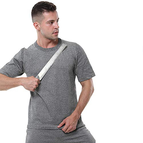 Azoob Nwlzx Schutzweste Schnittfeste Kleidung,Stichhemmende Tactical Unterziehweste,Zum Schutz Von Brust Und Rücken, Schnittschutzausrüstung Für Polizei, Sicherheit (XXL,D)