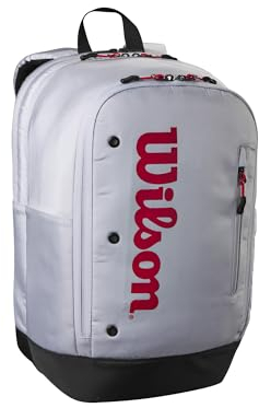 Wilson Pickleball Rucksack – Platz für bis zu 2 Paddel, Grau/Rot