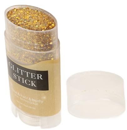 Stick Pailleté or pour le Corps, Gel Pailleté or pour le Visage et le Corps, Maquillage à Paillettes, Facile à Nettoyer, Peinture Pailletée pour le Visage des Femmes et des Enfants